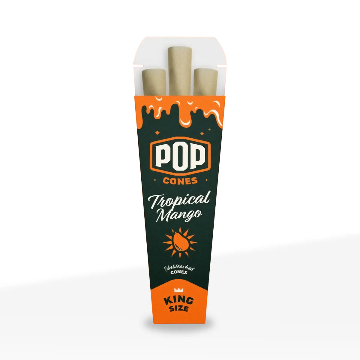 Pop Cones Unbleached King Size Cones - Pack of 3