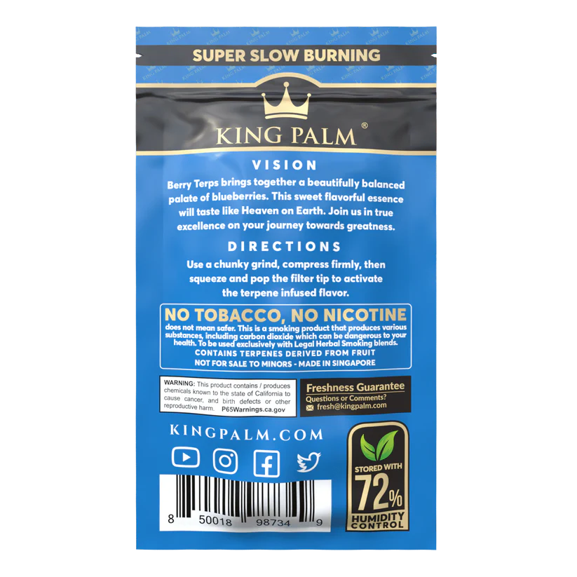 King Palm Mini Size Flavored Real Leaf Rolls - Pack of 5