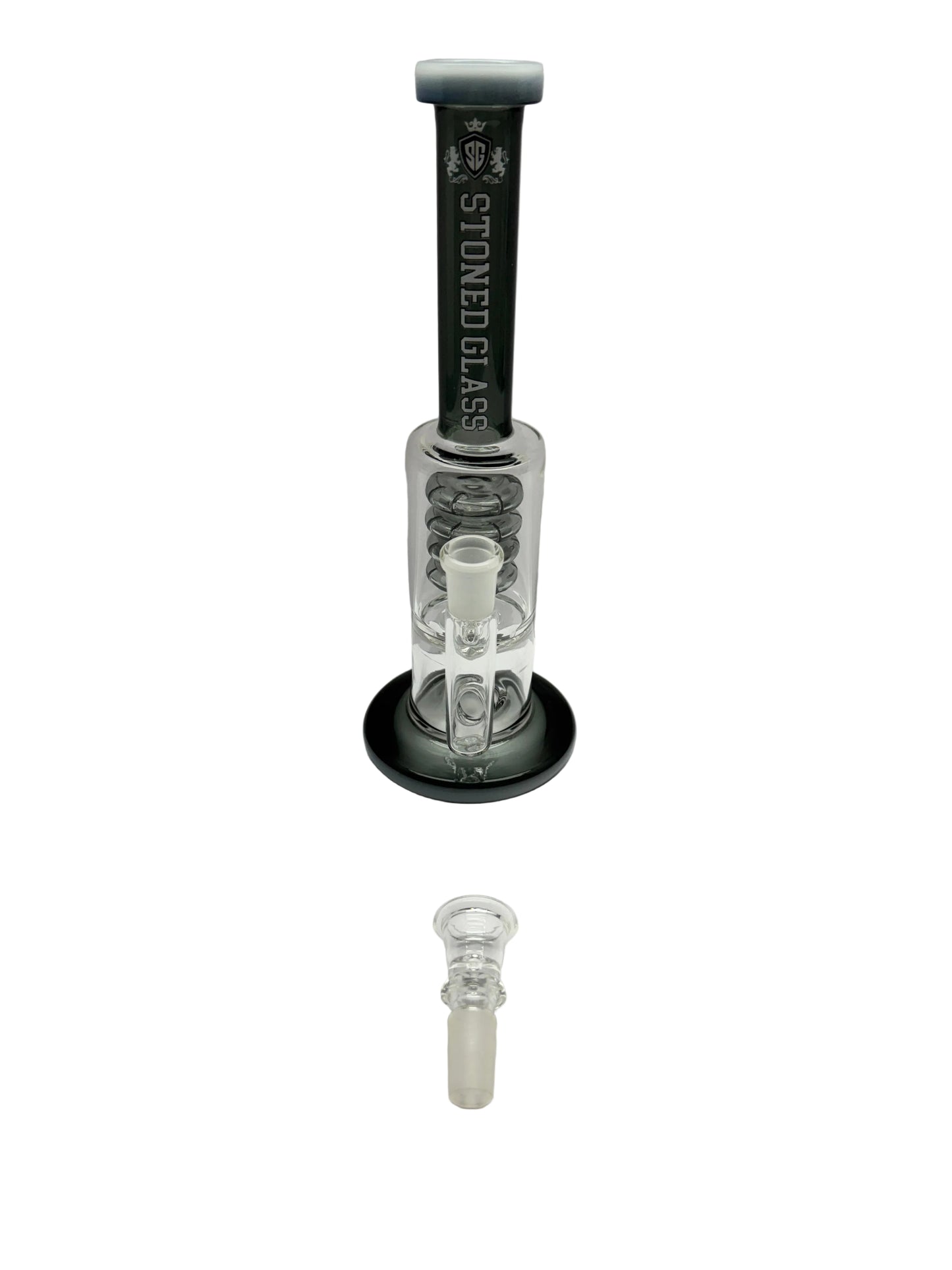 Stoned Glass Water Pipe Tube Base Design With Diffused Multi Disc Perc