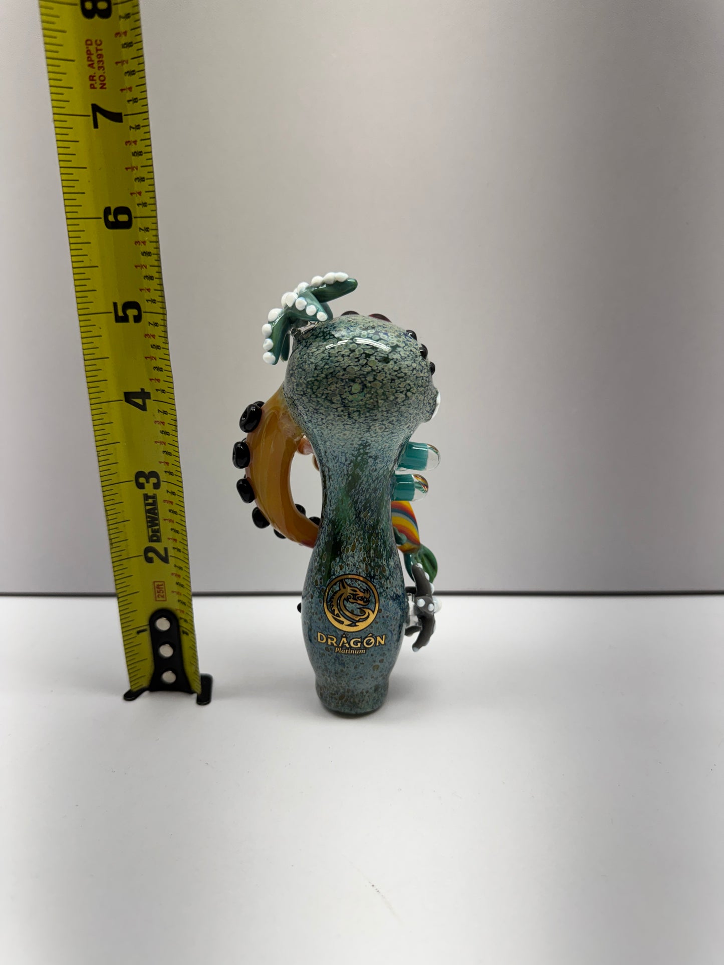 Dragon Platinum Sea Life Glass Hand Pipe Spoon