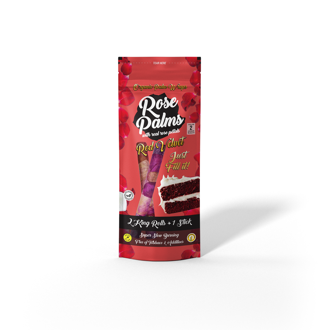 Rose Palms King Size Organic Pre-Rolled Rolls - Pack of 2
