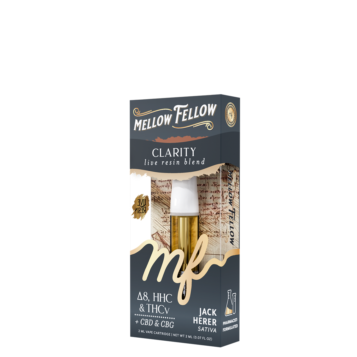 Mellow Fellow Live Resin Clarity Blend 2ML Cartridge Jack Herer