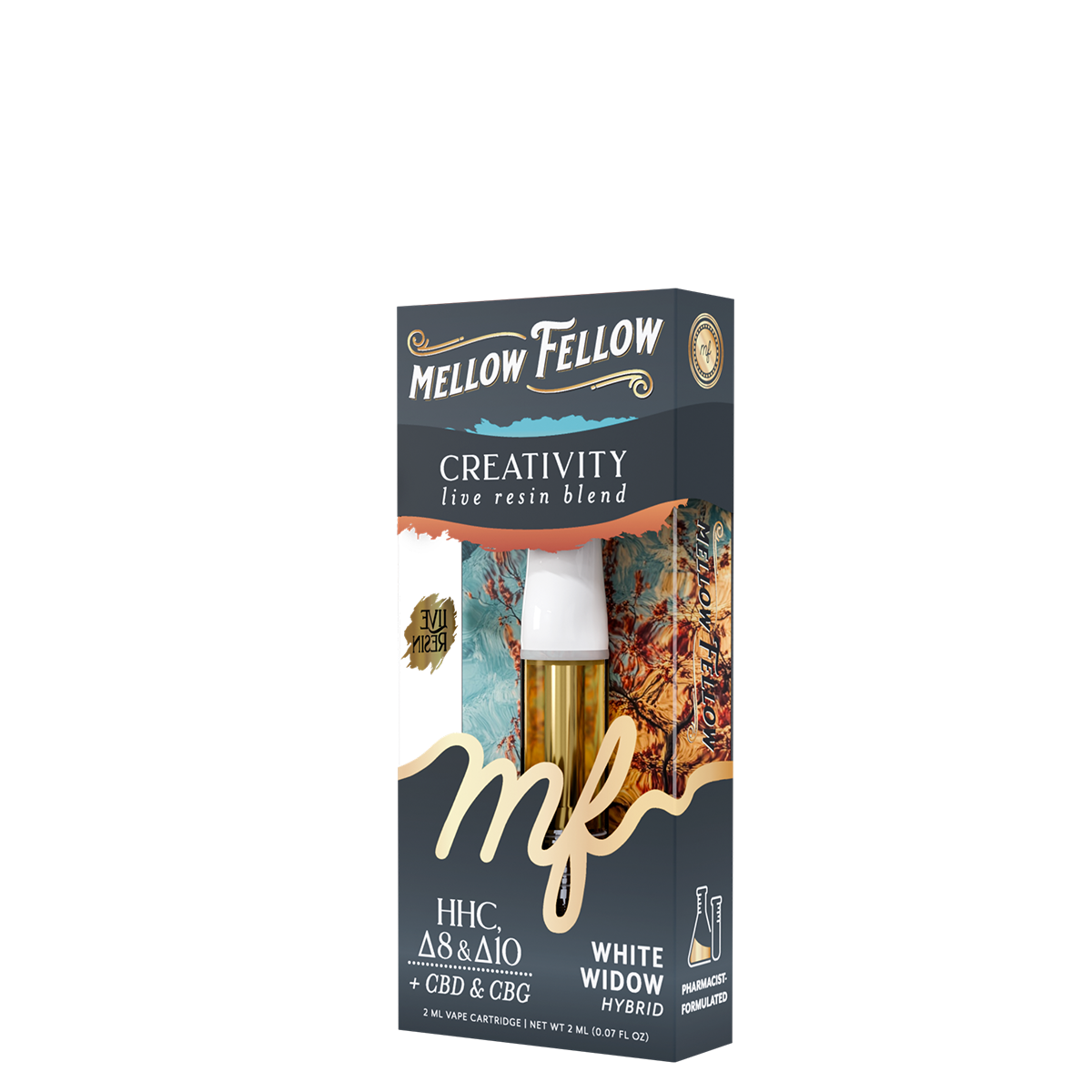 Mellow Fellow Live Resin Creativity Blend 2ML Cartridge White Widow