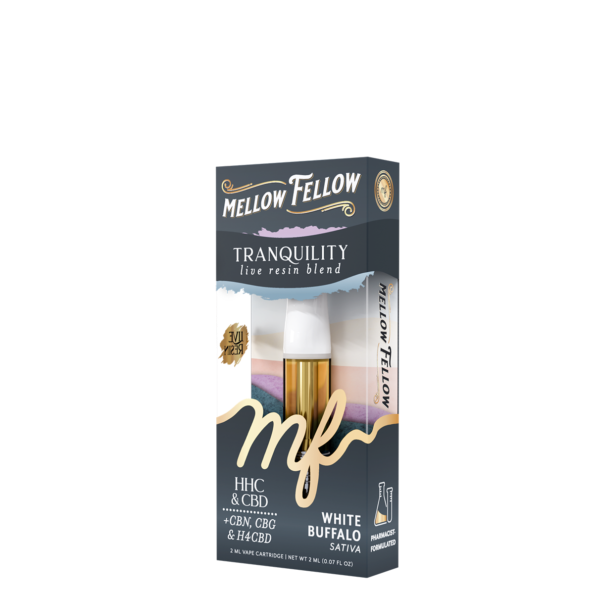 Mellow Fellow - Cartridge - 2ML - Live Resin - Tranquility Blend - White Buffalo