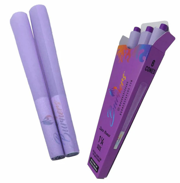 BURNERS Pre-Rolled Cones - 1 1/4 Size - Pack of 6 Cones