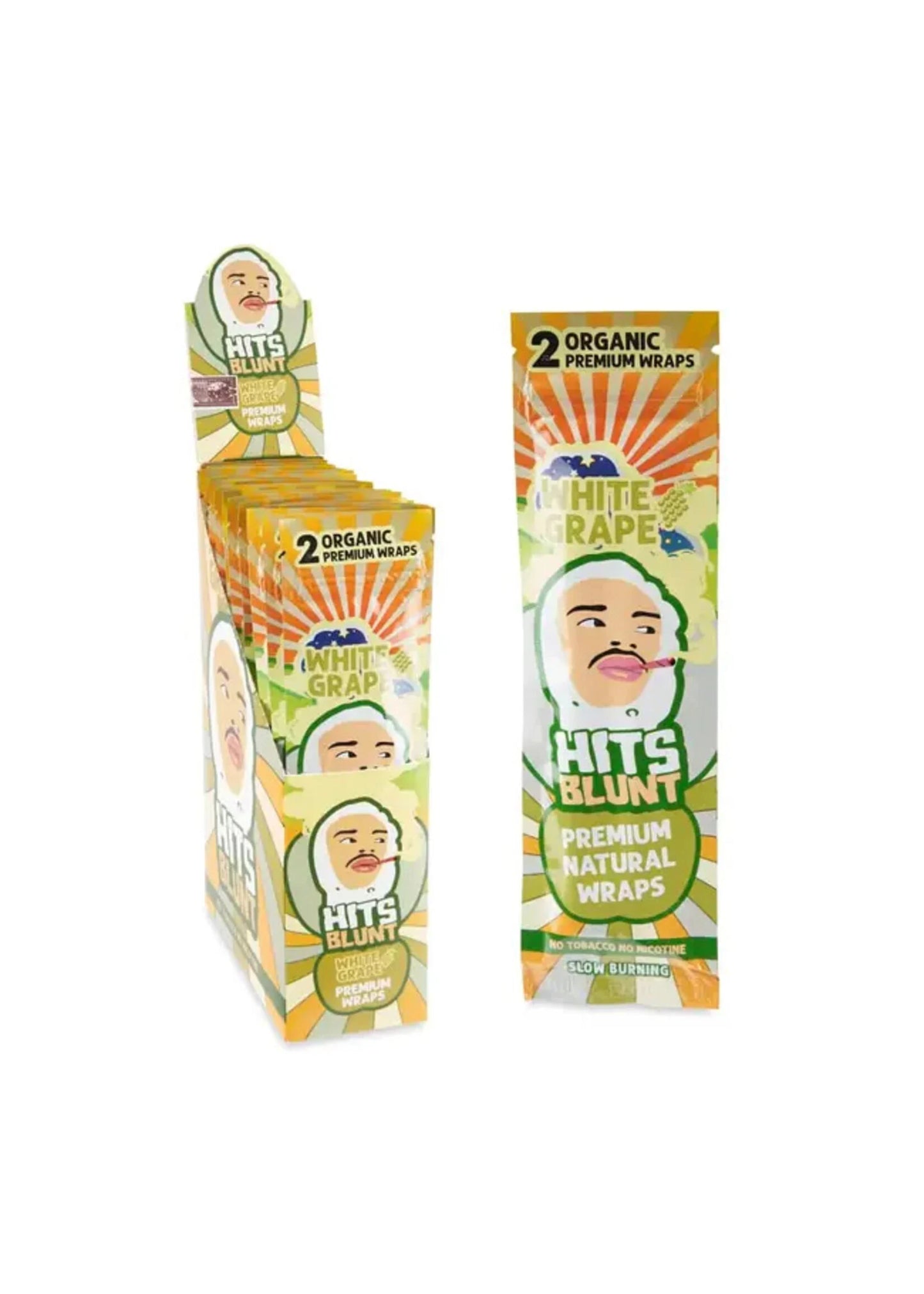 Hits Blunt Organic Premium Rolling Paper Wraps - Pack of 2