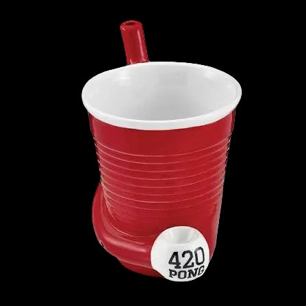 Ceramic Beer Pong Pipe