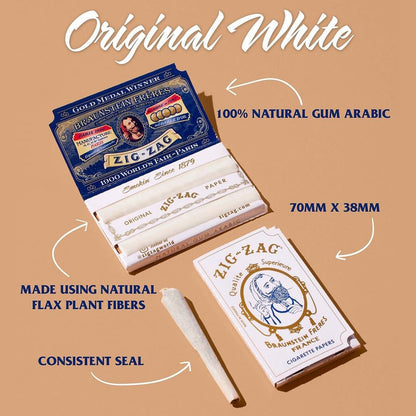 Zig Zag Rolling Papers Display Original White