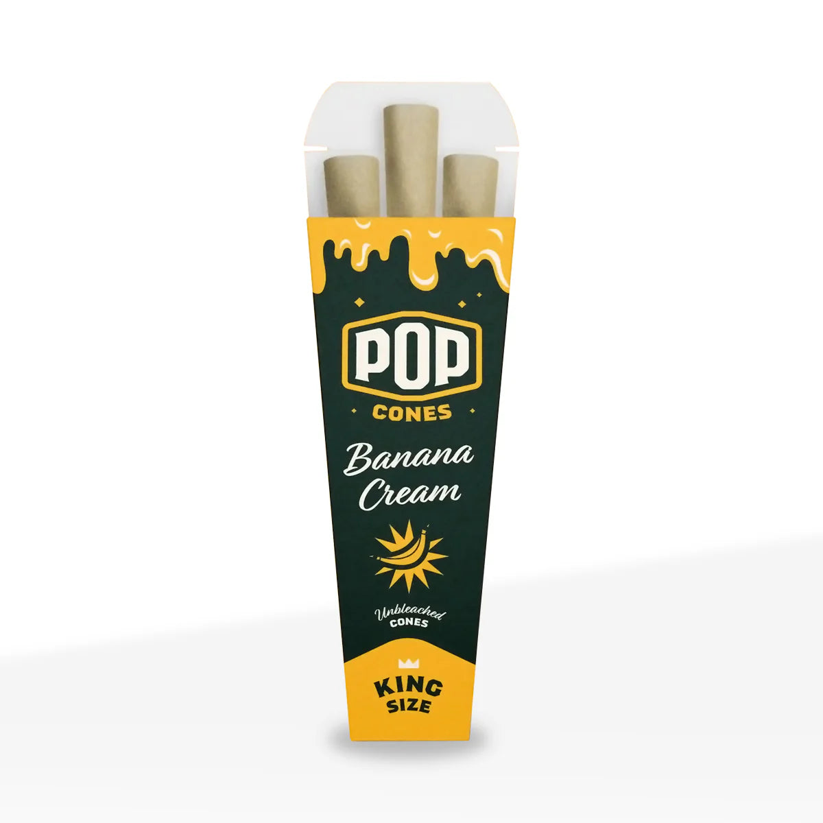 Pop Cones Unbleached King Size Cones - Pack of 3