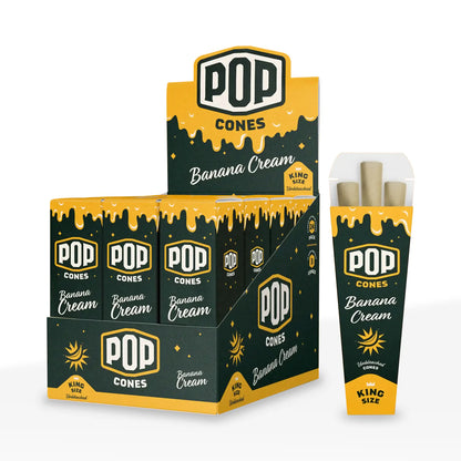 Pop Cones Unbleached King Size Cones - Pack of 3