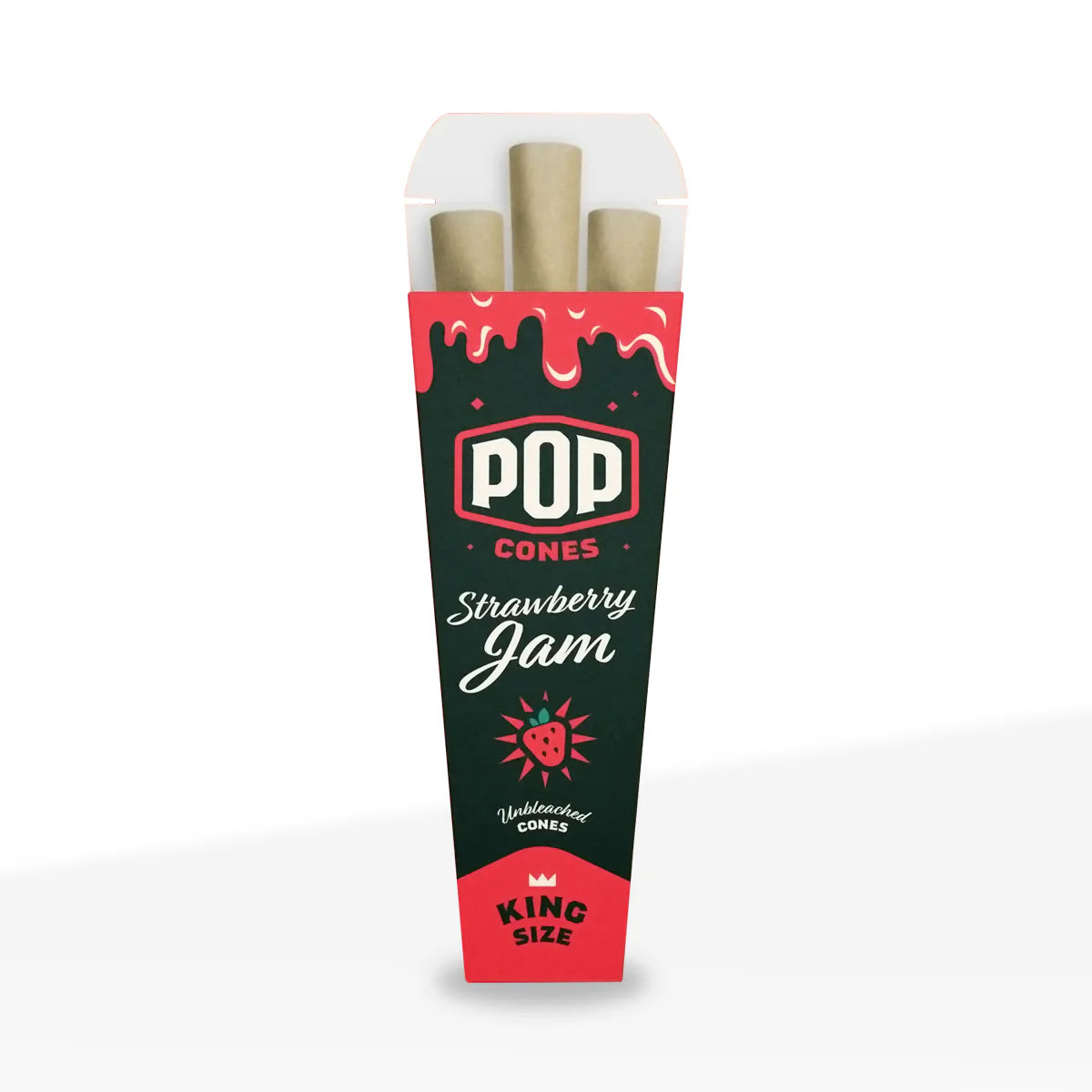 Pop Cones Unbleached King Size Cones - Pack of 3