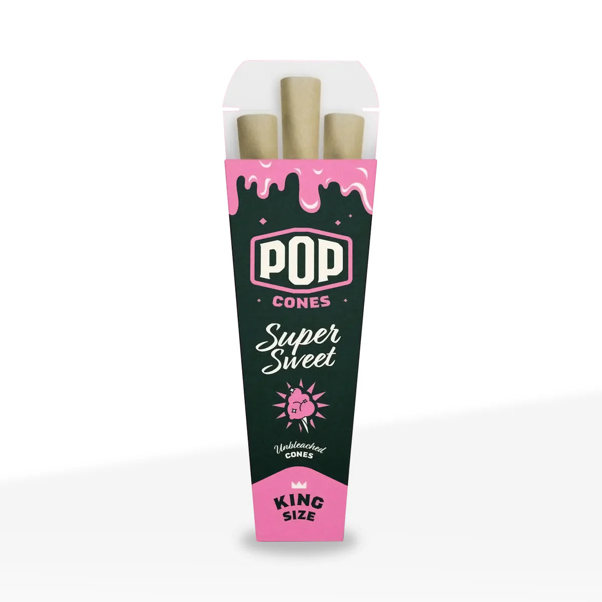 Pop Cones Unbleached King Size Cones - Pack of 3