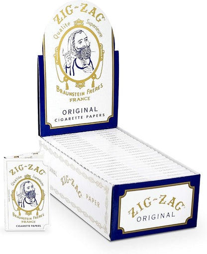 Zig Zag Rolling Papers Display Original White