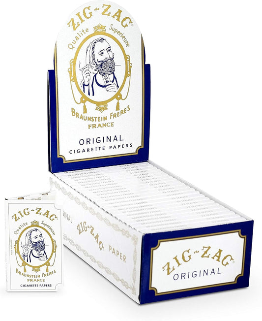 Zig Zag Rolling Papers Display Original White