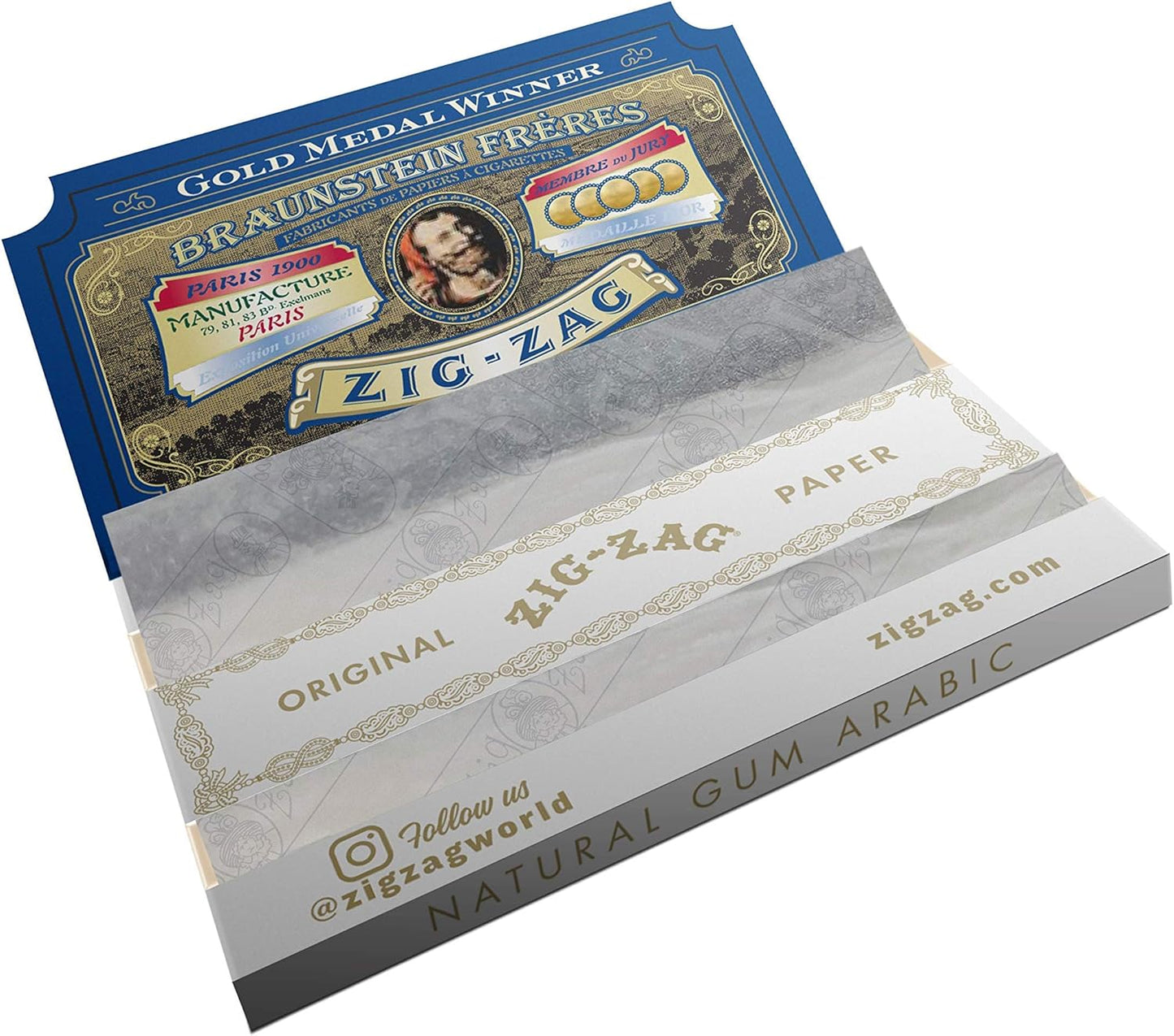 Zig Zag Rolling Papers Display Original White