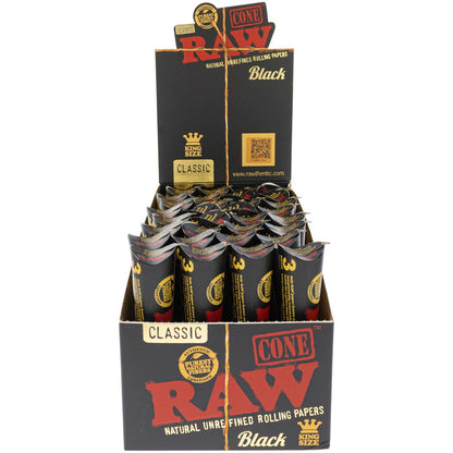 RAW Black King Size Cones, 3-Pack