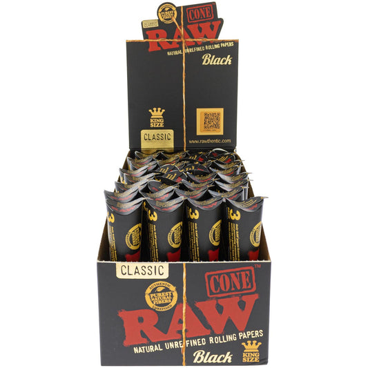 RAW Black King Size Cones, 3-Pack