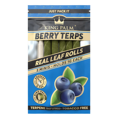 King Palm Mini Size Flavored Real Leaf Rolls - Pack of 5