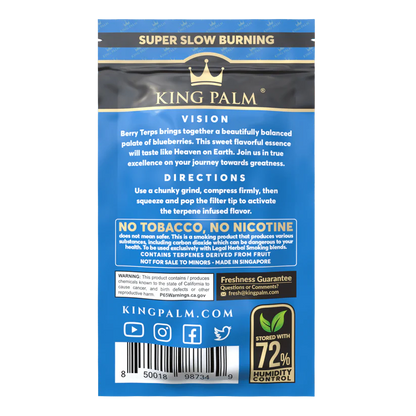 King Palm Mini Size Flavored Real Leaf Rolls - Pack of 5