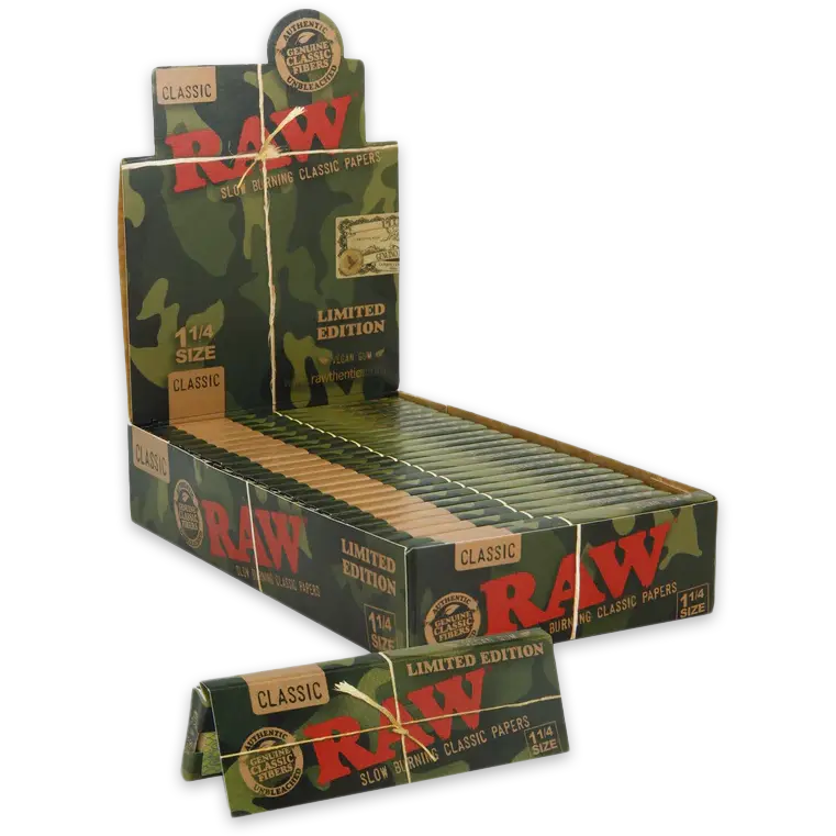 RAW Camo 1 1/4 Size Rolling Papers - Limited Edition - Pack of 50