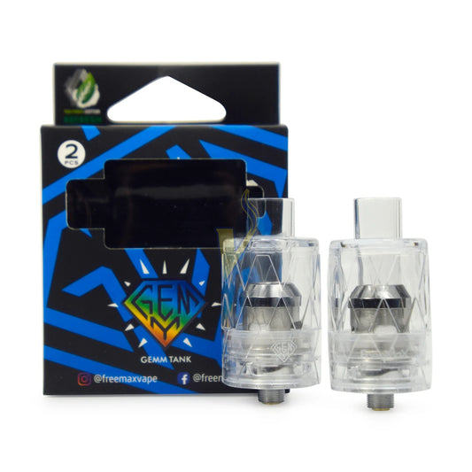 FreeMax GEMM G2 Disposable 2pk Tank .5OHMS 20-30w CLEAR