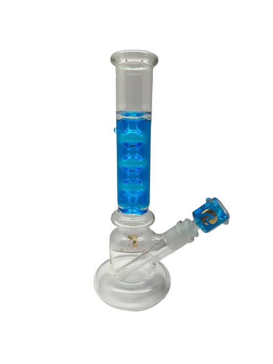 Tsunami Premium Three Rings Edition Freezable Glycerine Water Pipe With Diffused Downstem - 480 Grams - 11 Inches