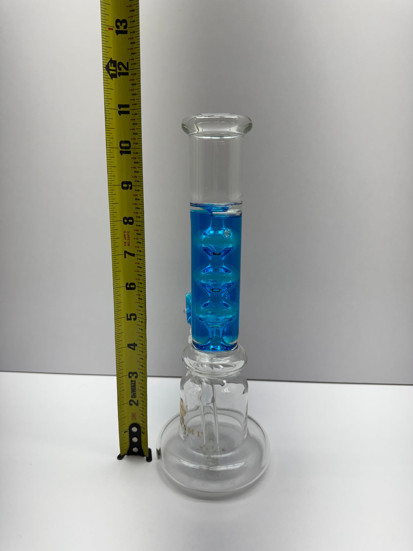 Tsunami Premium Three Rings Edition Freezable Glycerine Water Pipe With Diffused Downstem - 480 Grams - 11 Inches