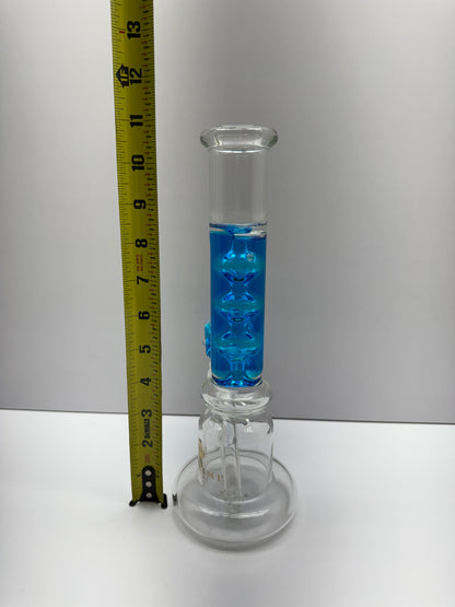 Tsunami Premium Three Rings Edition Freezable Glycerine Water Pipe With Diffused Downstem - 480 Grams - 11 Inches