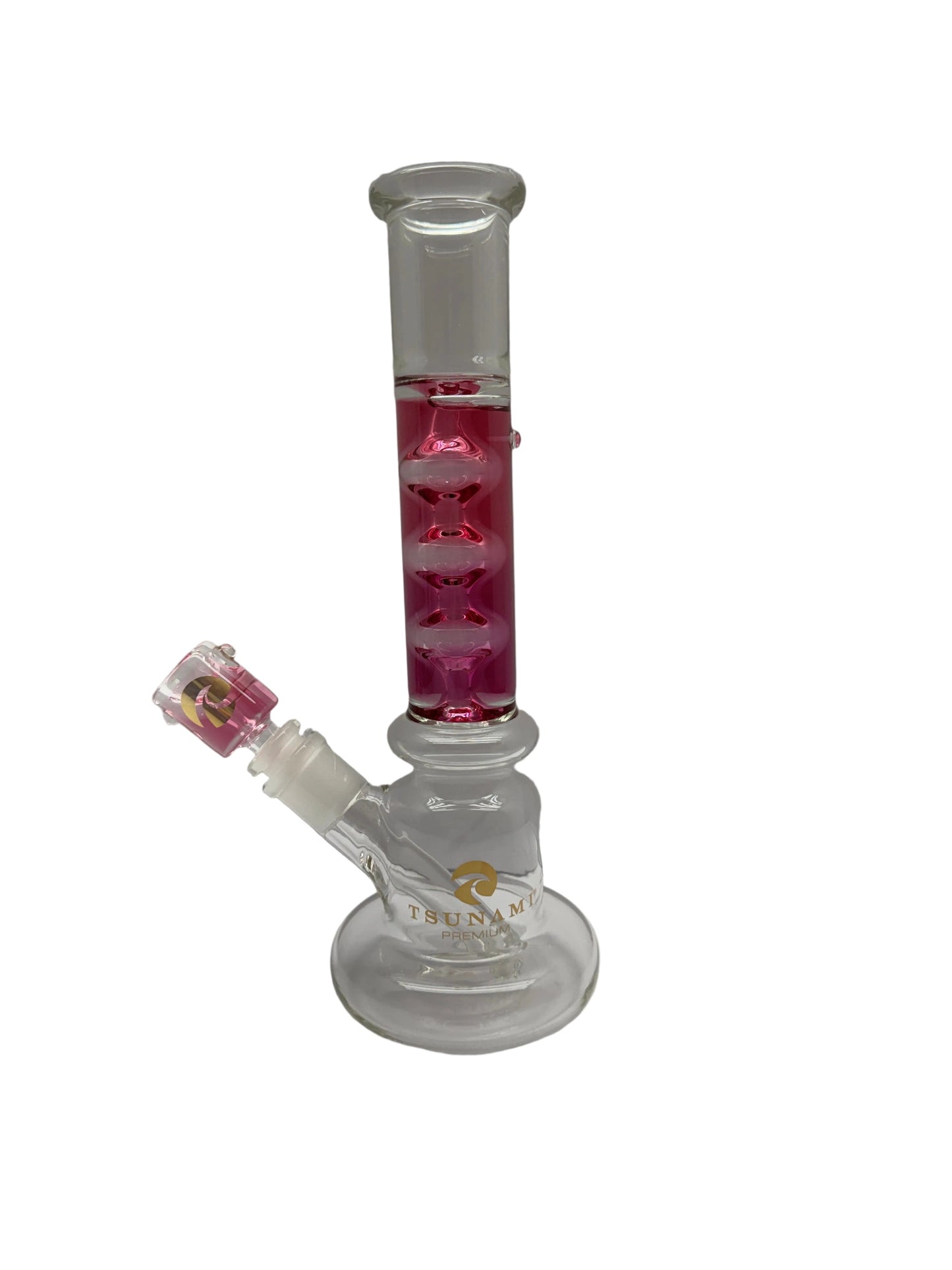 Tsunami Premium Three Rings Edition Freezable Glycerine Water Pipe With Diffused Downstem - 480 Grams - 11 Inches