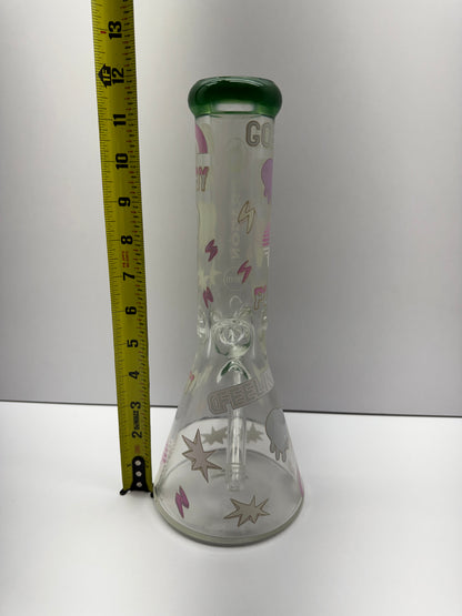 Dragon Glass Water Pipe Glow In The Dark Fun Beaker Base Design With Diffused Downstem