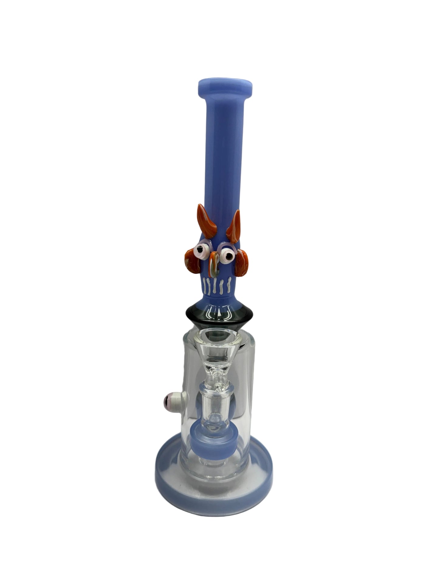 Glass Water Pipe Alien Tube Base Design With Tire Perc - 327 Grams - 10 Inches