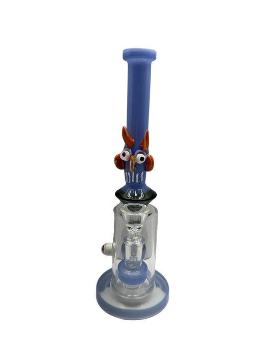 Glass Water Pipe Alien Tube Base Design With Tire Perc - 327 Grams - 10 Inches