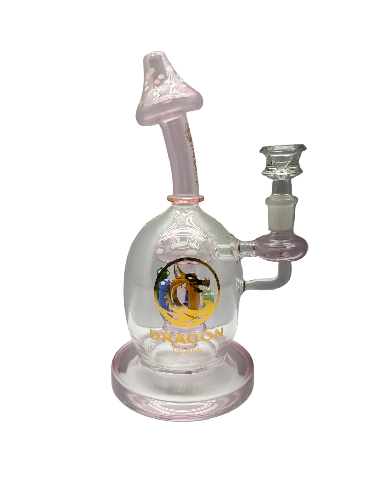 Dragon Glass Water Pipe Mushroom Globe Base Design With Mushroom Perc - 445 Grams - 9 Inches
