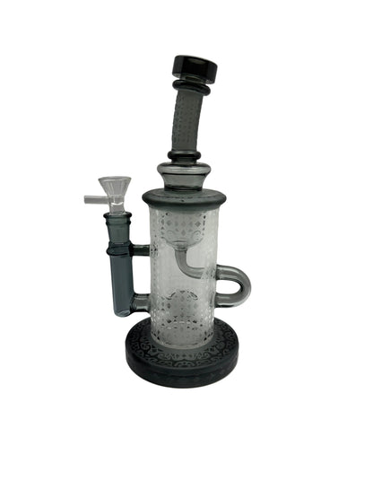 Dragon Glass Water Pipe Bent Neck Frosted Cylinder Base Design With Tire Perc