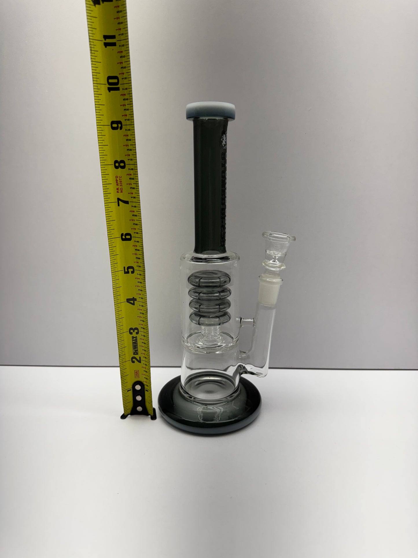 Stoned Glass Water Pipe Tube Base Design With Diffused Multi Disc Perc