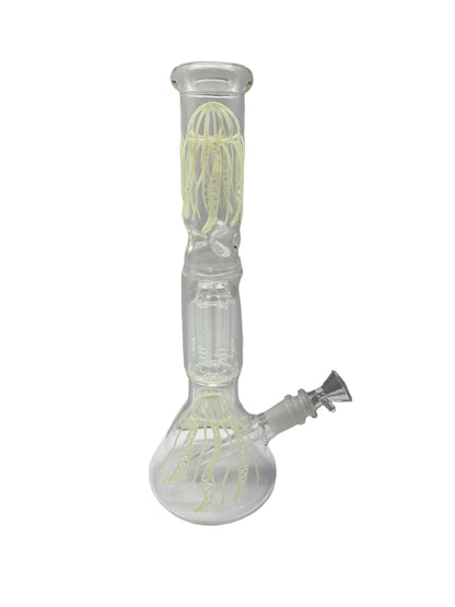 12.5" Tornado Clear Glass Bong Heavy Percolator Bong Water Pipe Hookah 14mm Bowl