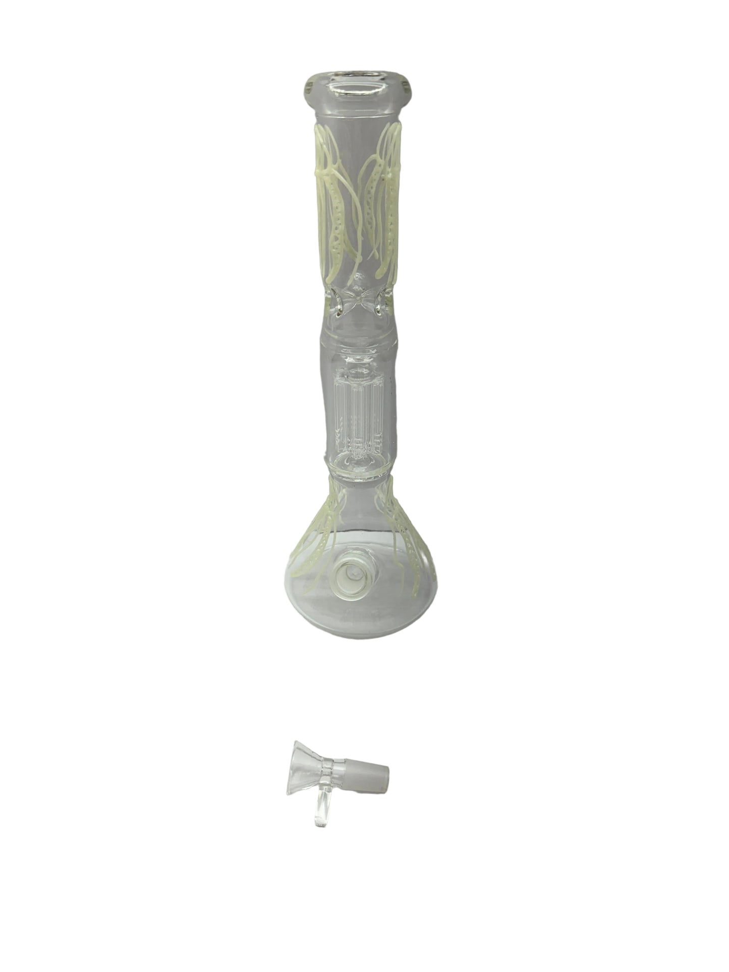 12.5" Tornado Clear Glass Bong Heavy Percolator Bong Water Pipe Hookah 14mm Bowl