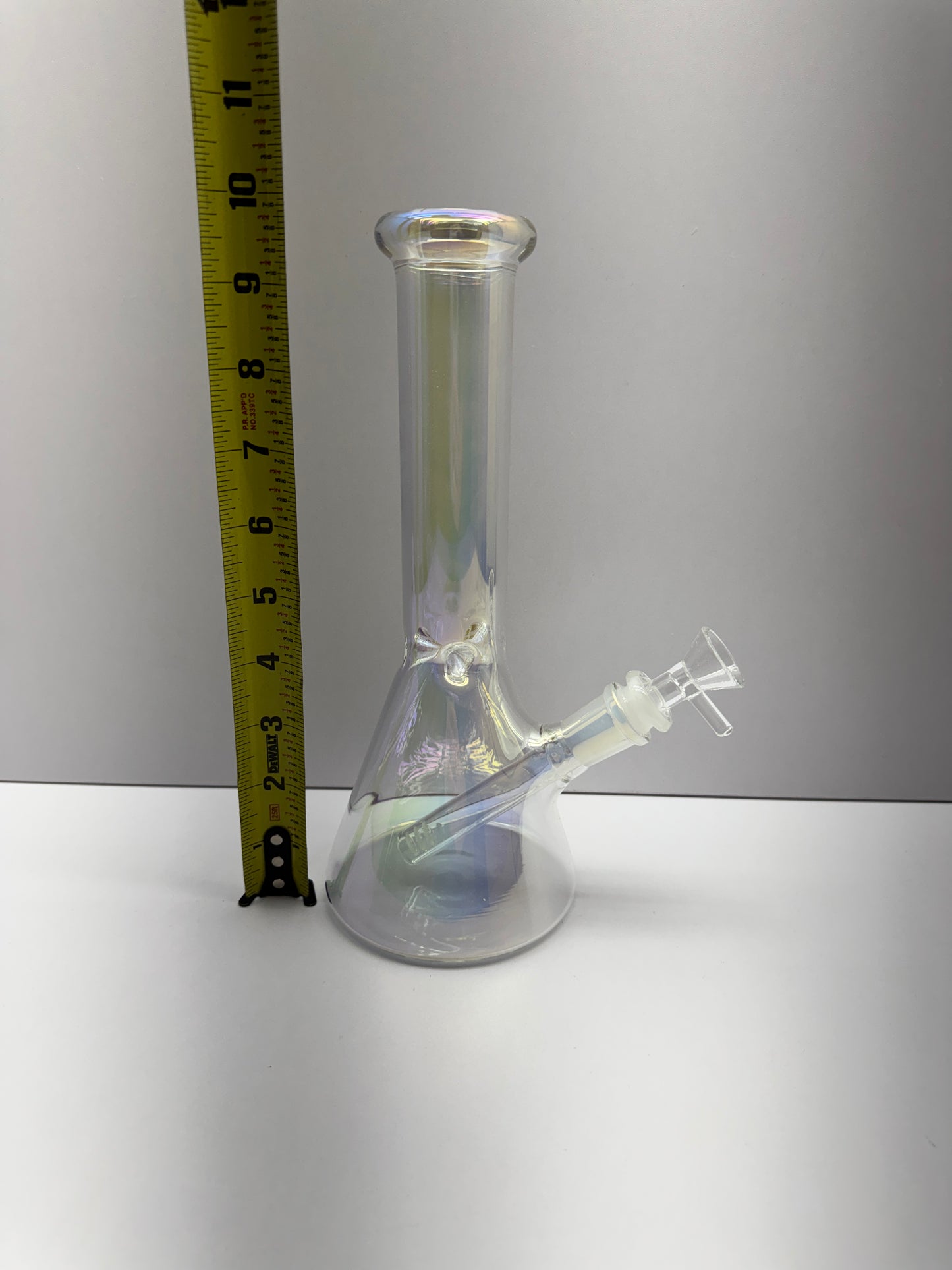 10" Heavy Glass Bongs Percolator Water Pipe Hookah 14mm Bowl Rainbow Color Bong