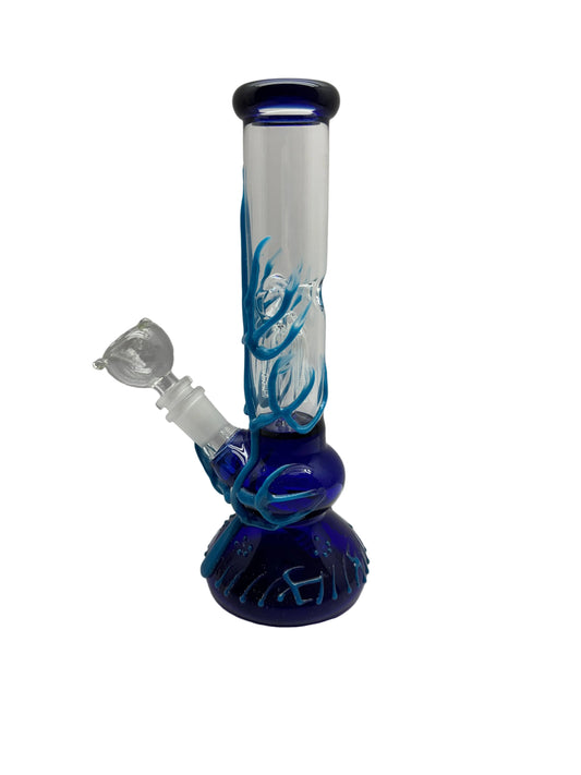 10'' Water Pipe Bong Perc Bong Smoking Hookah Heavy Glass Bongs w/ ICE catcher