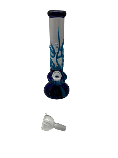 10'' Water Pipe Bong Perc Bong Smoking Hookah Heavy Glass Bongs w/ ICE catcher
