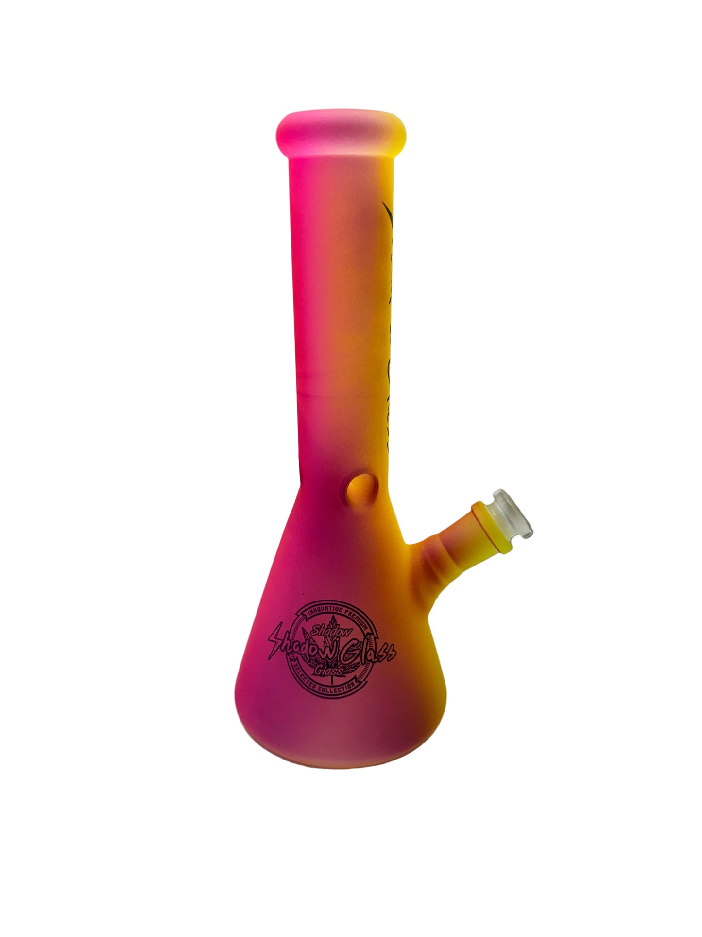 Shadow Glass Beaker Base Water Pipe With Ice Catcher & Downstem - 385 Grams - 10 Inches