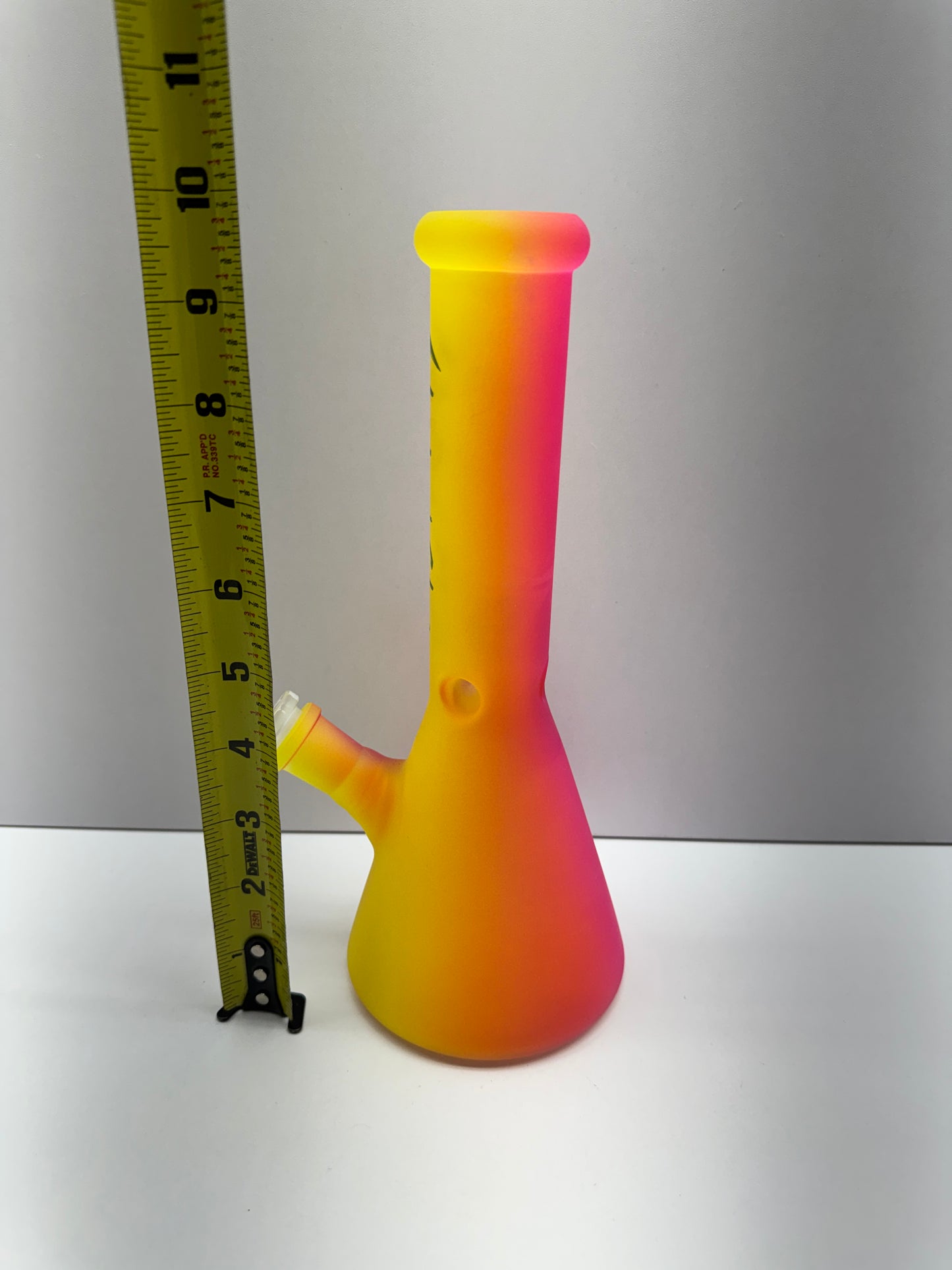 Shadow Glass Beaker Base Water Pipe With Ice Catcher & Downstem - 385 Grams - 10 Inches