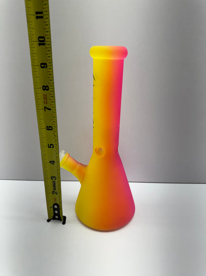 Shadow Glass Beaker Base Water Pipe With Ice Catcher & Downstem - 385 Grams - 10 Inches