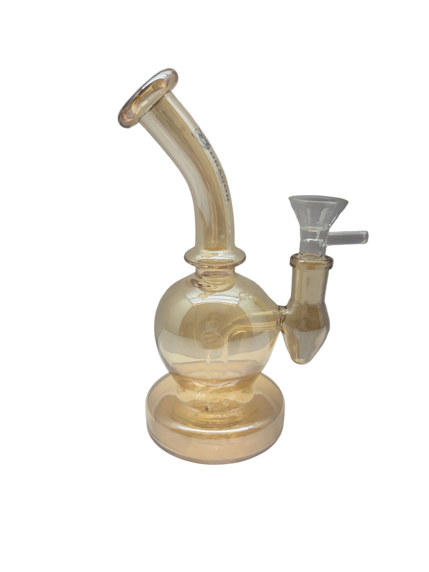 Dragon Glass Water Pipe Thick Base Globe Body Design With Slightly Bent Neck - 6.50 Inches