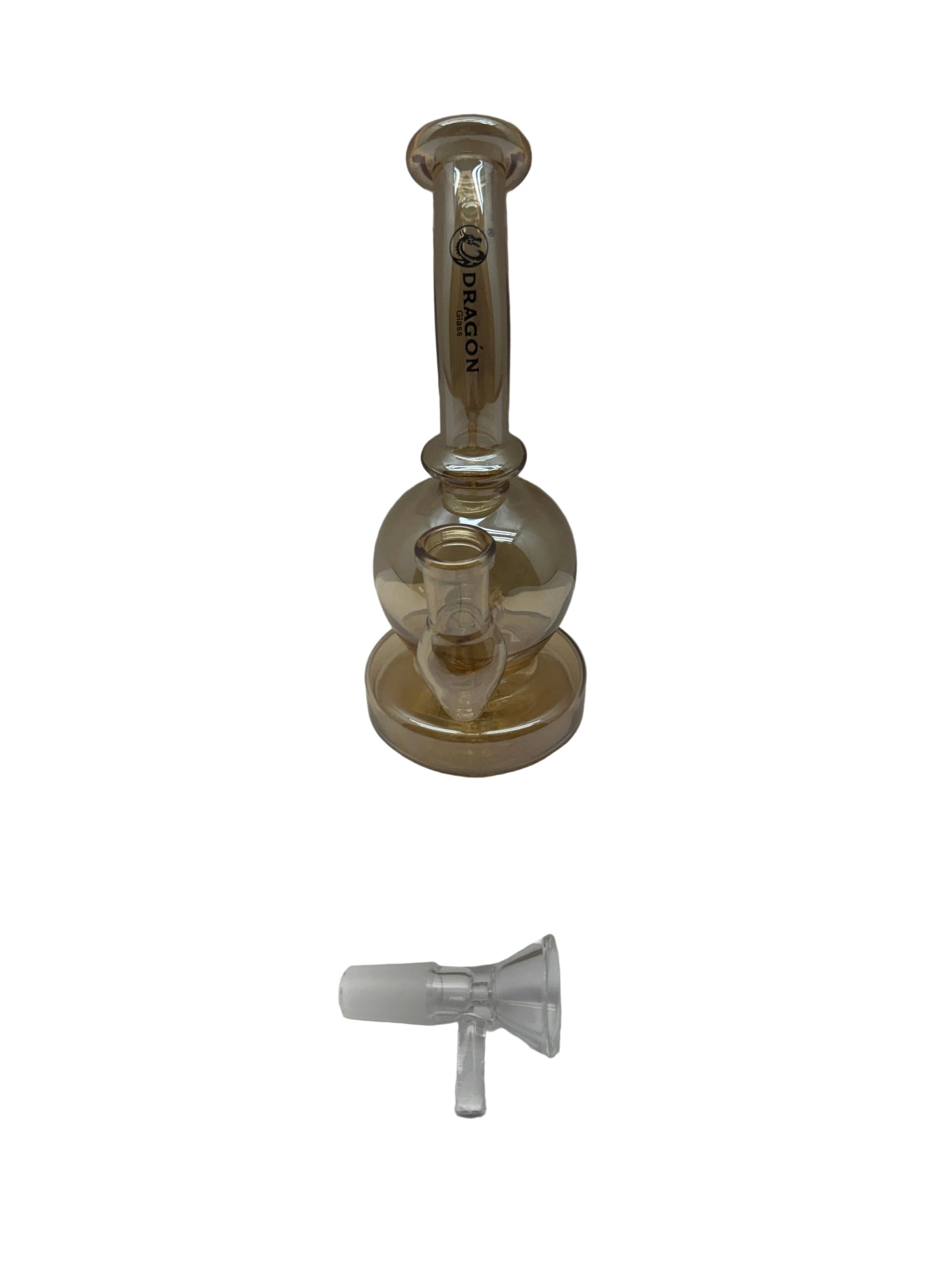 Dragon Glass Water Pipe Thick Base Globe Body Design With Slightly Bent Neck - 6.50 Inches