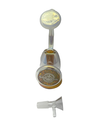 Shadow Glass Hand Water Pipe Shield Logo With Circ Perc - 200 Grams - 6.5 Inches