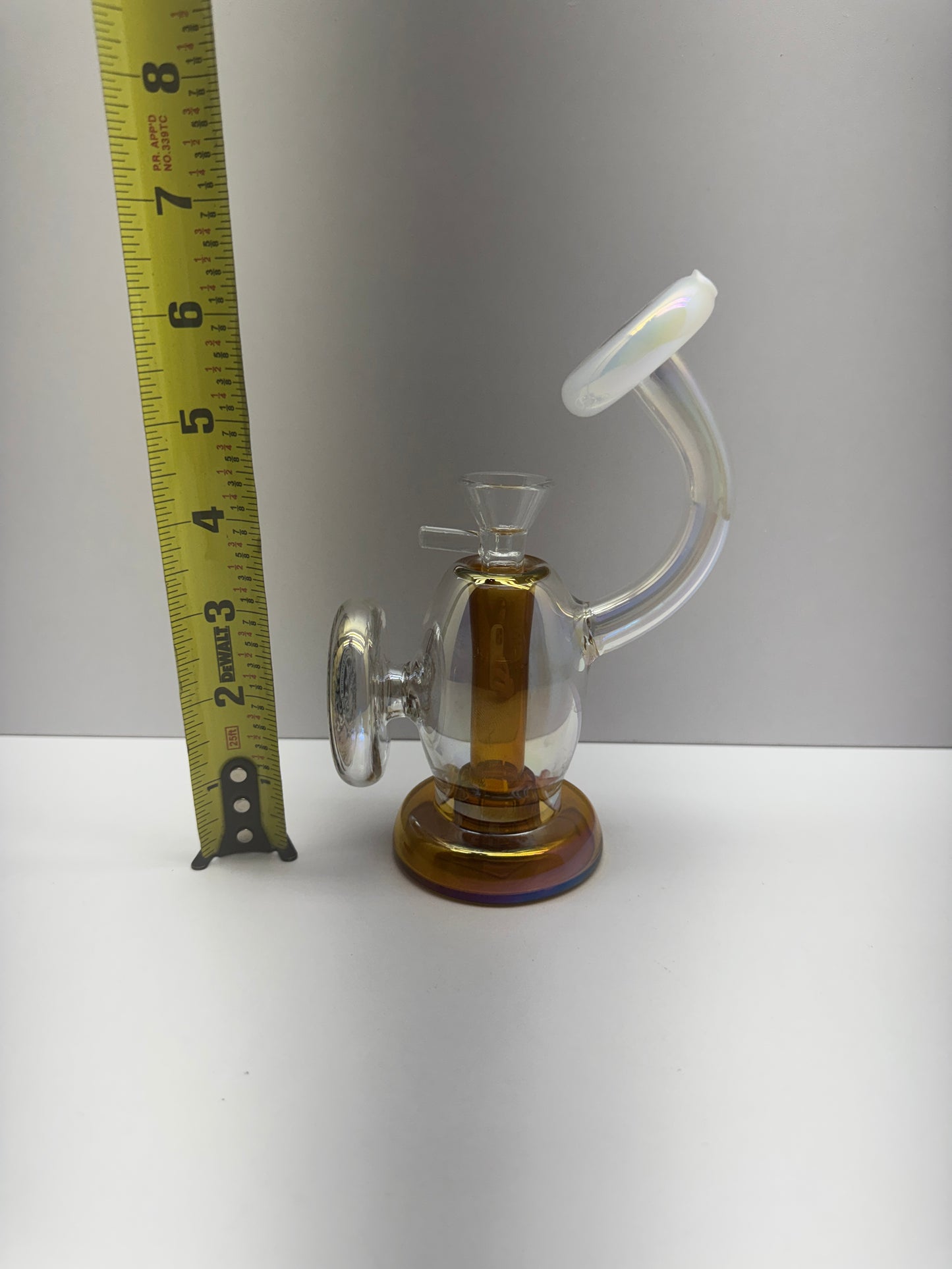 Shadow Glass Hand Water Pipe Shield Logo With Circ Perc - 200 Grams - 6.5 Inches
