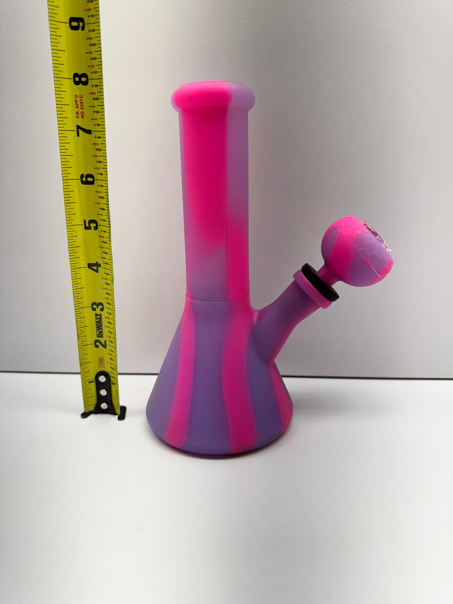 Stratus Silicone Water Pipe With Ice Catcher & Diffused Downstem - 385 Grams - 8 Inches