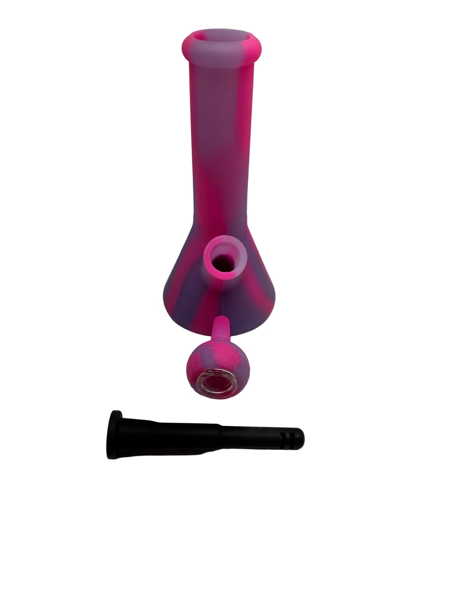 Stratus Silicone Water Pipe With Ice Catcher & Diffused Downstem - 385 Grams - 8 Inches