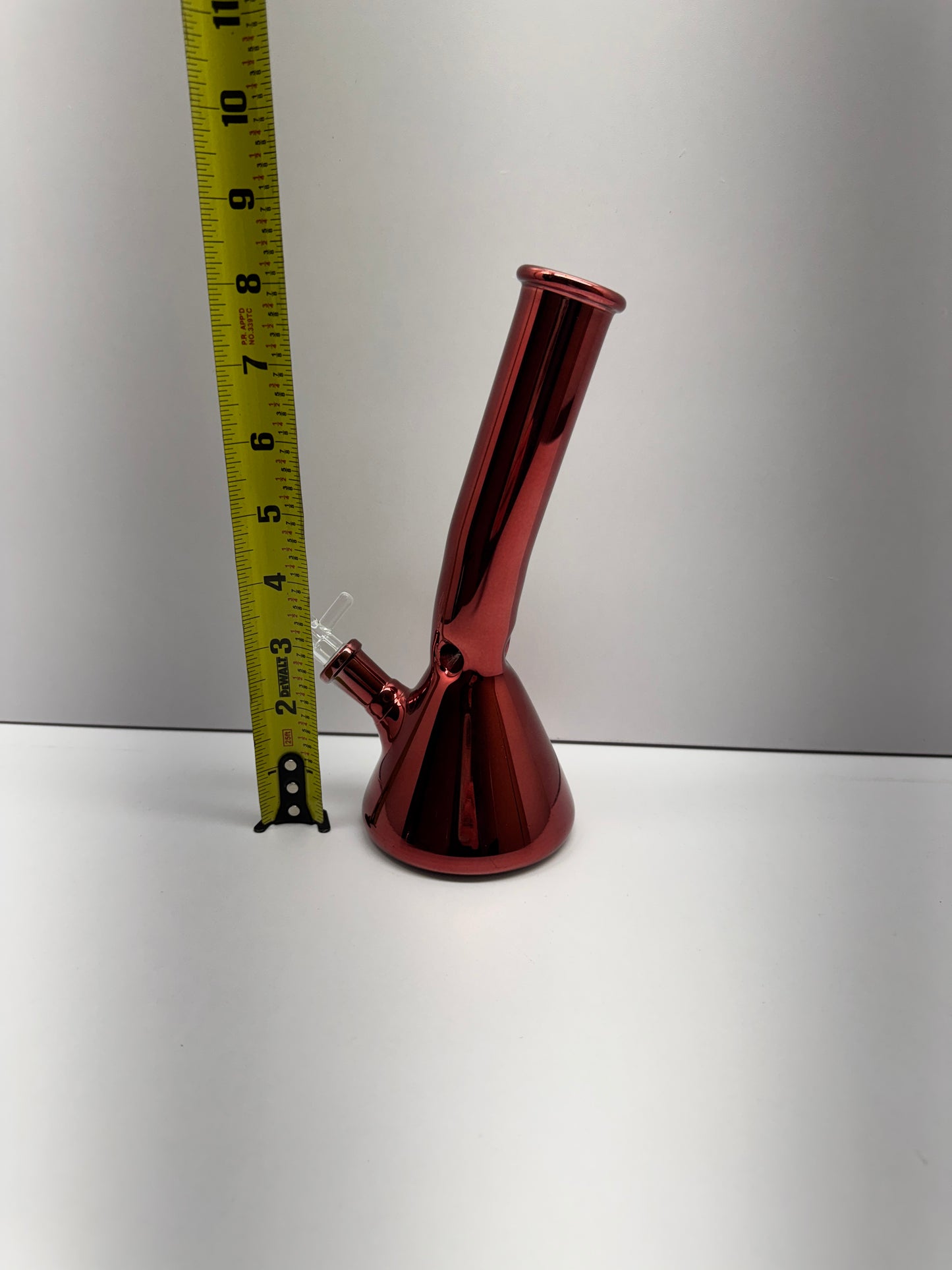 Glass Iridescent Colored Beaker Base Water Pipe With Ice Catcher & Downstem - 204 Grams - 8 Inches